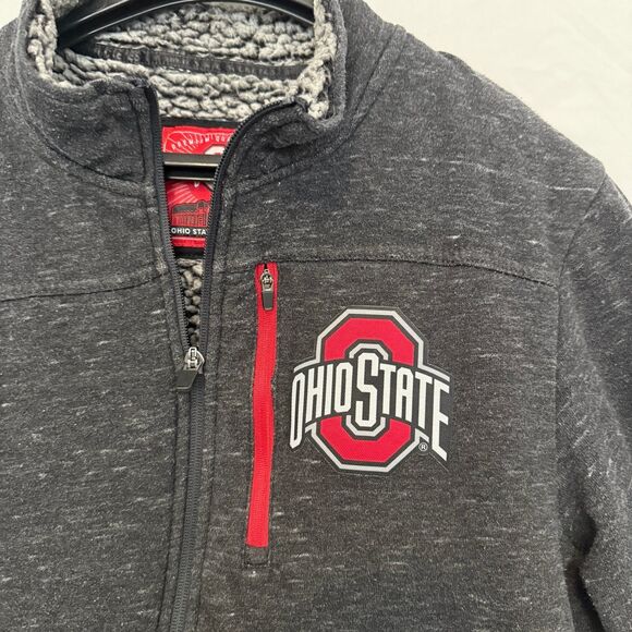 Ohio State Sherpa Lined Full Zip Jacket Men’s Women’s Size Medium Unisex - Picture 2 of 11